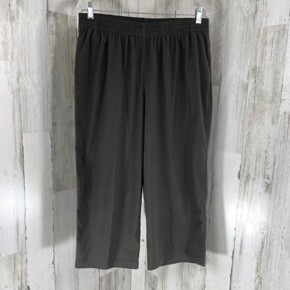 Chico's Additions Women's Brown Pull On Elastic Waist Capri Pants Lightweight 2